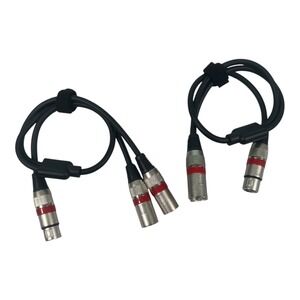 Professional Audio Video Cable XLR Female to Dual XLR Male‎ Y Splitter